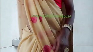Indian crossdresser Lara D'Souza sexy video in saree part 1